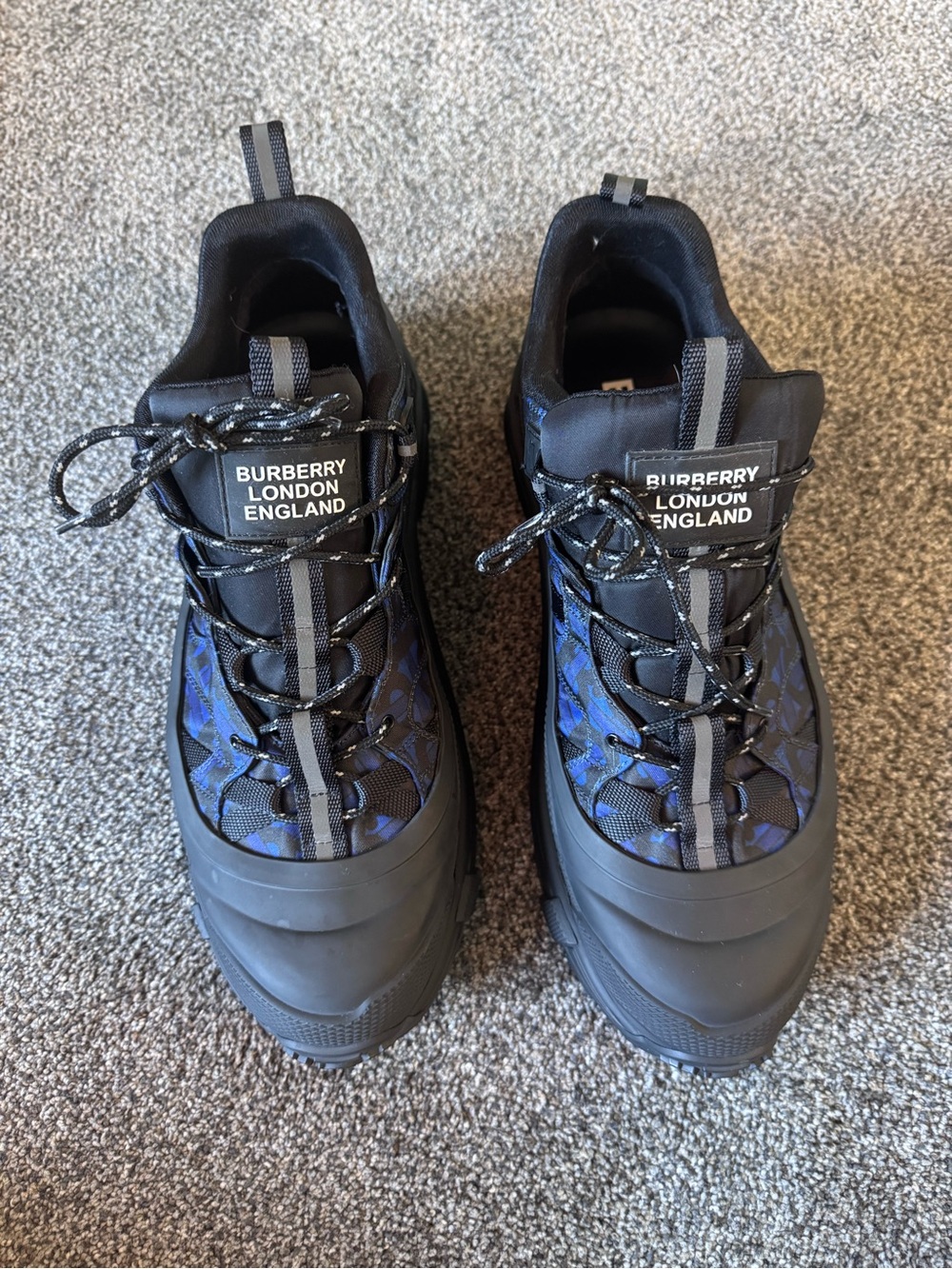 Burberry Men's Arthur Royal Blue Sneakers Size EUR 46/US 12
